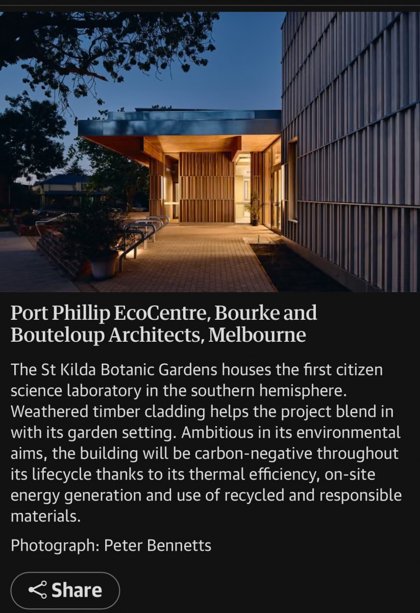 The Guardian - Australia's best sustainable architecture 2026